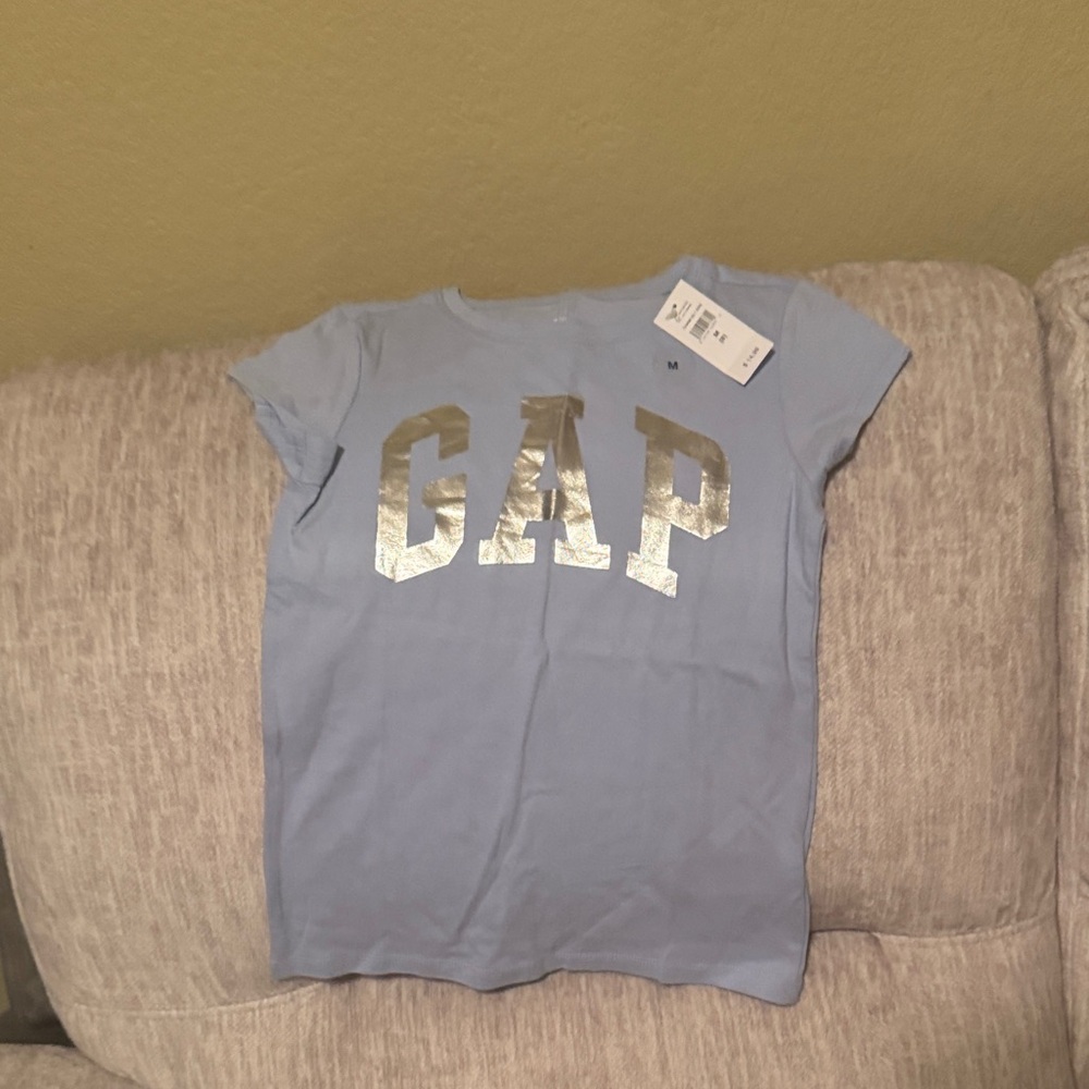 GAP Kids Light Blue Tee with Metallic Logo